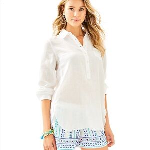 Lilly Pulitzer Deanna Popover Tunic Top Size 6